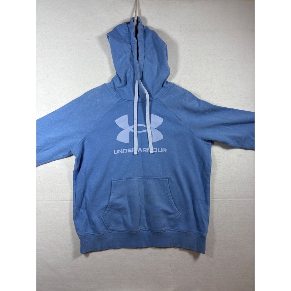 Under Armour Hoodie Medium Blue Good Pullover Logo Fleece Active